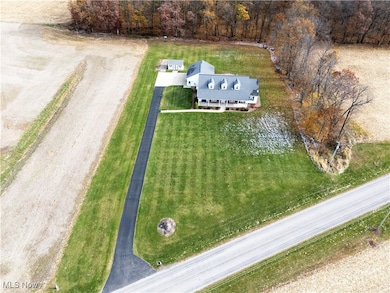 Aerial view of sparsely populated area