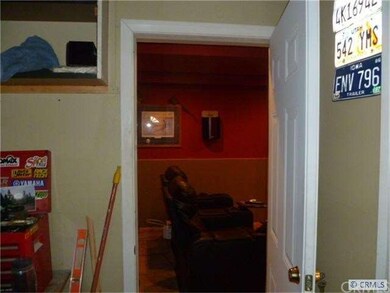 looking from garage into media room