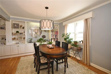 Dining room with built ins for an abundance of sto