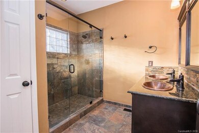 Master bath with bronzed, oil-rubbed fixtures and double-sink vanity!