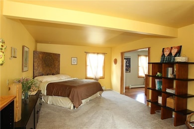 Second floor master bedroom and bath. Pocket door 