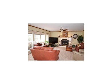 Great Room. Great room with crown molding and a ma