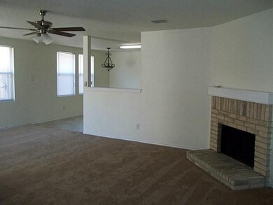 view of living room from the hall leading to secon