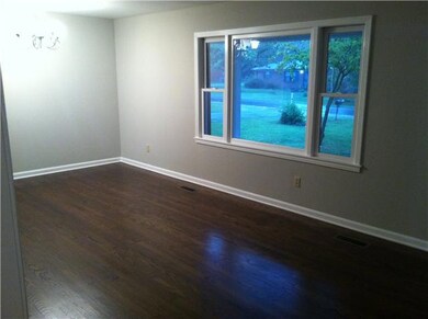 Living room with refinished hardwoods