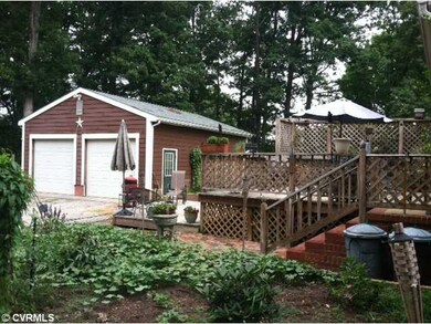 Exterior Front - Two car garage and deck area