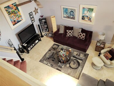 View of great room from upstairs loft.