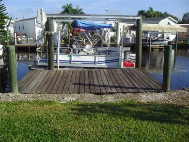 Nice dock with an electric boat lift.  The direct 