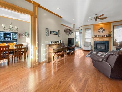 Wood floors in living & dinning. Gas fireplace.