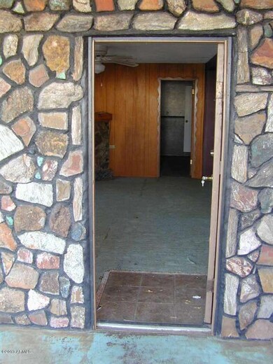 Stonework entry to front door