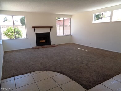 Family Room 17x17 w/Fireplace. Door to outside to the left.