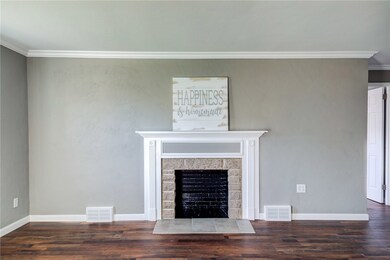 CUSTOM MADE MANTEL W/ DECORATIVE FIREPLACE