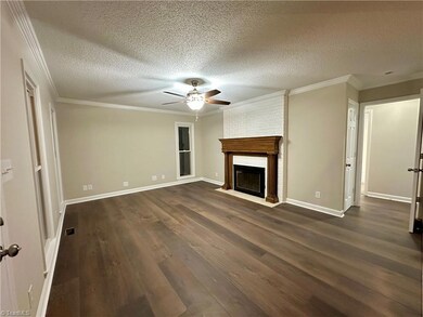 Living room with fireplace