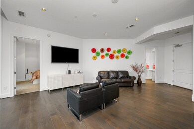 This light and bright spacious living room is the