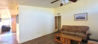 living room to kitchen and hall