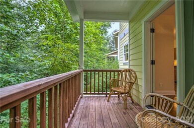 Private balcony overlooking a babbling creek
