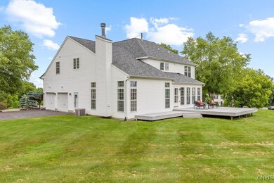 Two car garage with multiple composite decking
