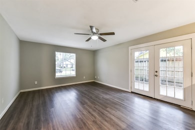Living room with patio doors