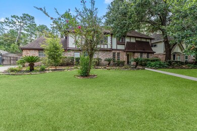 Timeless brick and stucco exterior.