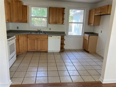Kitchen opens into the living room