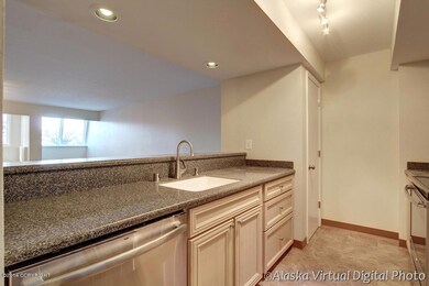 Kitchen, open to living and dining