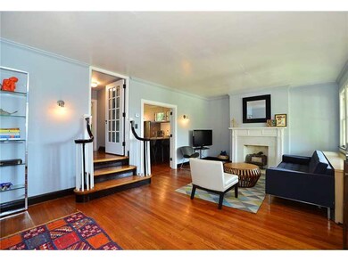 Living Room. Hardwood floors, decorative fireplace