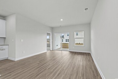 Unfurnished living room with light hardwood / wood