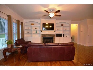 Gorgeous built-ins plus a gas fireplace stone surr
