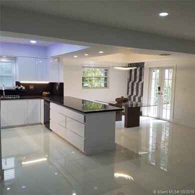 Dinning room with rock wall accent