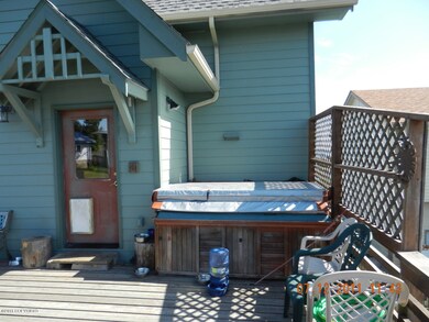 Hot tub on the right of Back Door