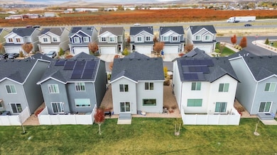 Aerial view of residential area