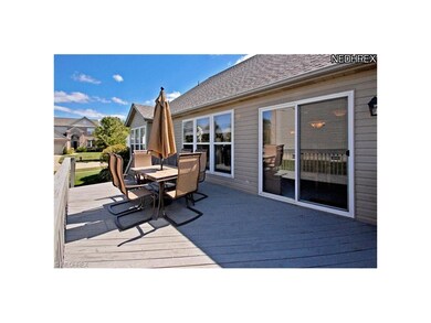 The Large wooden deck offers plenty of rm for dinn