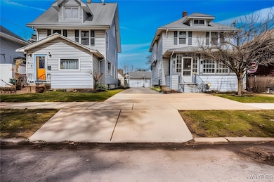 Long poured concrete driveway