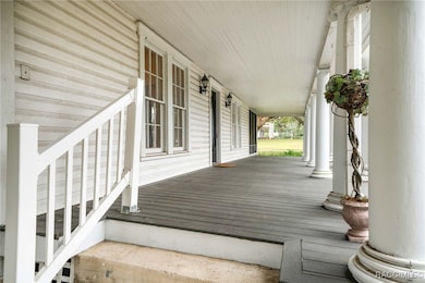 Newly rebuilt, wide front porch