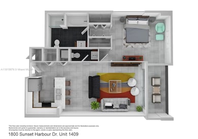 Sunset Harbour Condo North Tower unit 1409, Miami Beach, FL 33139 - photo 3