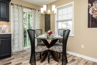 Eat In Kitchen area with nice chandelier