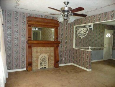 Fireplace is decorative only.