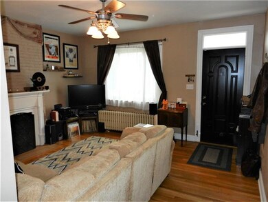 Living room with beautiful hardwood floors.