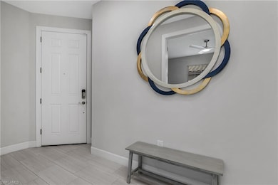 Entryway with baseboards