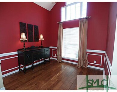 Dining Room. Dining room with chair rail and large