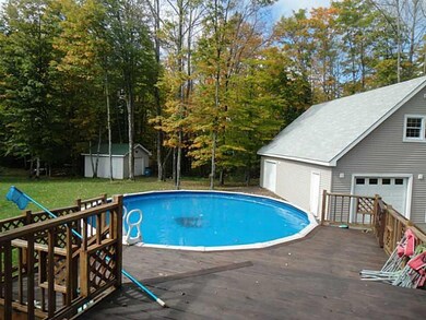 Exterior Back. Private deck with...