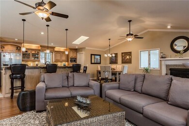 Living and Kitchen area layout. Den and living are
