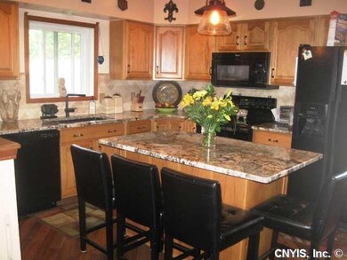 Kitchen Beautiful Hickory Kitchen with Granite Cou