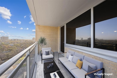 Outdoor living space with a view of the neighborho