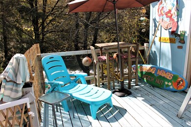 Side deck with river views
