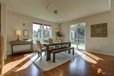Dining room with back deck access