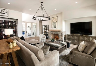 Great Room w/Refrigerated Wine Cabinet