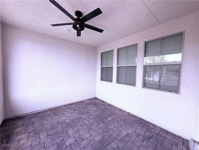 View of patio / terrace featuring ceiling fan
