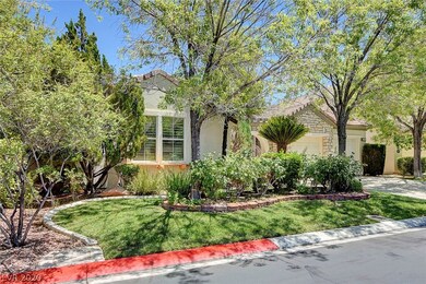 Mature landscaping front exterior