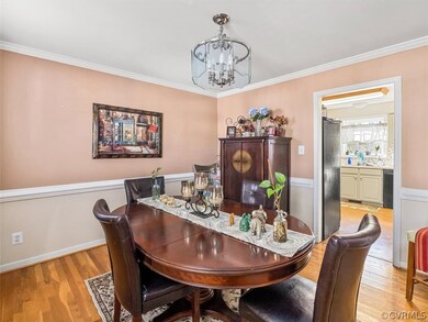 Hardwood floors and custom chair railing