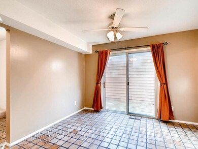 Dining area just off the kitchen with tile floorin